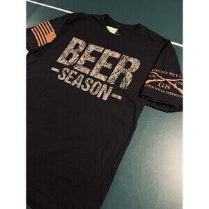 Grunt Style Beer Season Camo Graphic T-Shirt XL Hunting Military USA Patriotic